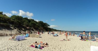 Plaża zachodnia w Kołobrzegu nad Morzem Bałtyckim