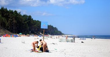 Plaża naturystów w Dębkach nad Morzem Bałtyckim