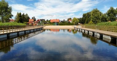 Plaża miejska w Biskupcu nad Jeziorem Kraksy Małe